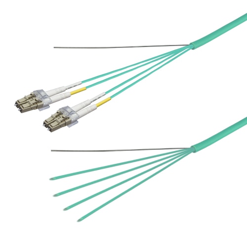 光ファイバーケーブル (OM3マルチモード/LC-コネクタなし/屋内/4芯) 20m