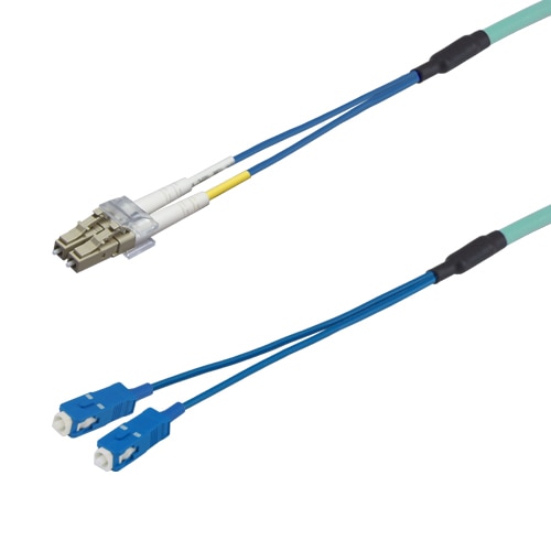 光ファイバーケーブル (OM3マルチモード/LC-SC/屋内用/2芯)【2m】