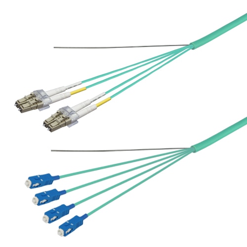 光ファイバーケーブル (OM3マルチモード/LC-SC/屋内/4芯) 5m