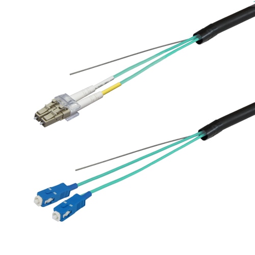 光ファイバーケーブル (OM3マルチモード/LC-SC/屋外用(補強)LAPシース/2芯)【3m】