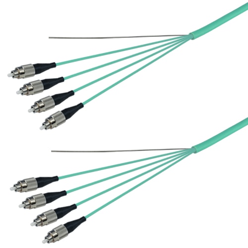 光ファイバーケーブル (OM3マルチモード/FC-FC/屋内用(補強)/4芯)【20m】