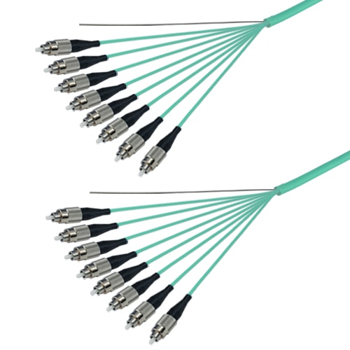 光ファイバーケーブル (OM3マルチモード/FC-FC/屋内用(補強)/8芯)【2m】