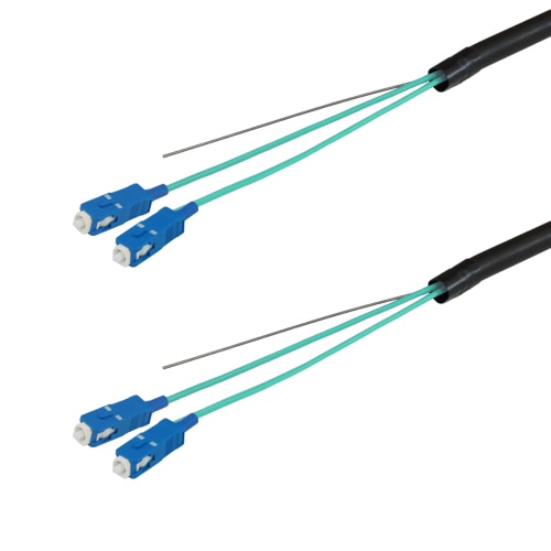 光ファイバーケーブル (OM3マルチモード/SC-SC/屋外用(補強)LAPシース/2芯)【3m】