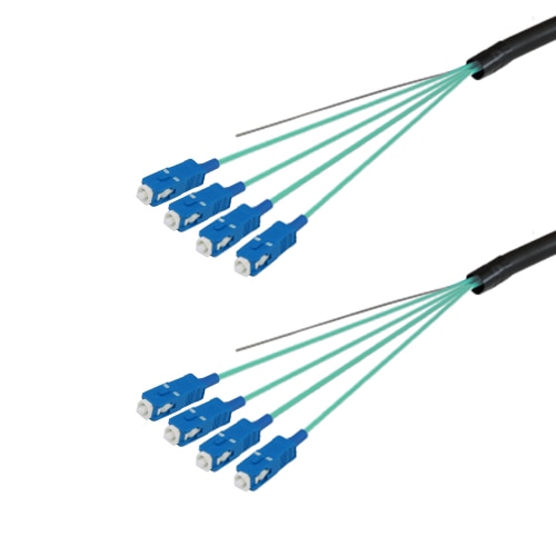 光ファイバーケーブル (OM3マルチモード/SC-SC/屋外用(補強)LAPシース/4芯)【20m】