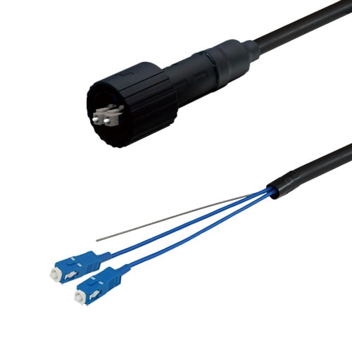 光ファイバーケーブル (マルチモード/LC-SC/防塵防水(片端)/2芯)【10m】