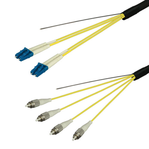 光ファイバーケーブル (シングルモード/LC-FC/屋外用(補強)LAPシース/4芯)【35m】