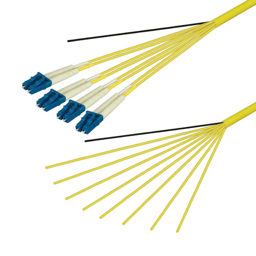 光ファイバーケーブル (シングルモード/LC-コネクタなし/屋内用(補強)/8芯)【15m】