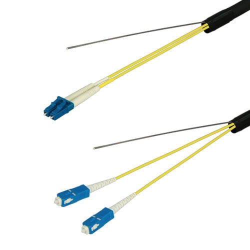 光ファイバーケーブル (シングルモード/LC-SC/屋外用(補強)LAPシース/2芯)【10m】