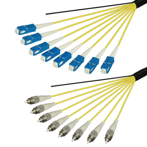 光ファイバーケーブル (シングルモード/SC-FC/屋外用(補強)LAPシース/8芯)【5m】