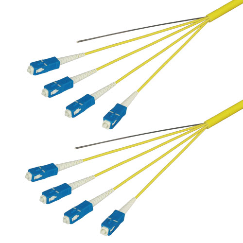 光ファイバーケーブル (シングルモード/SC-SC/屋内用(補強)/4芯)【10m】