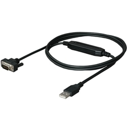 パソコン側 D-SUB9P→USB用 RS-232C⇔USBコンバータケーブル(2m) コネクタ変換