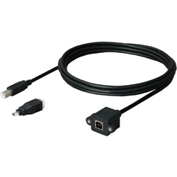 盤面用 標準仕様パネル取り付けUSBケーブル(2m) USB B-Type→miniB-Type変換コネクタ付属