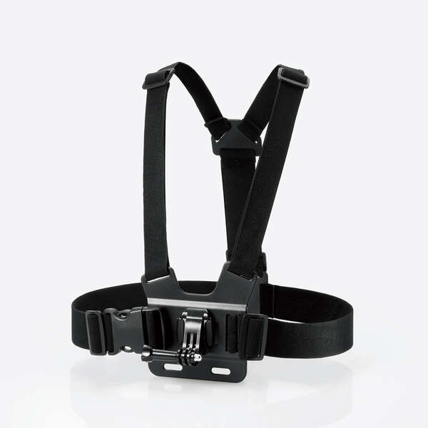 アクションカメラ用アクセサリ/マウント/GoPro汎用/チェスト取付型/ブラック