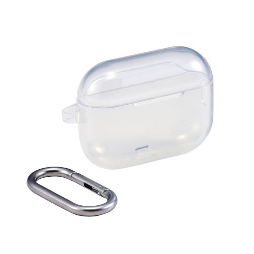 AirPods Pro 3対応ソフトケース/カラビナ付/クリア
