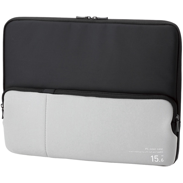 PC用インナーバッグ/ポケット付/15.6インチ/ブラック
