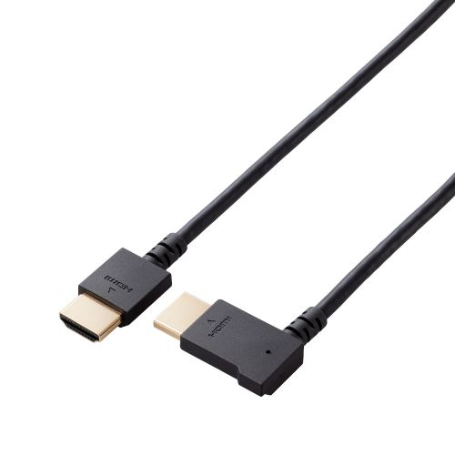 HDMIケーブル/L字/やわらか/右向き/1m/ブラック