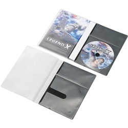 CD/DVD用スリム収納ソフトケース/1枚収納タイプ/10個入り/ブラック