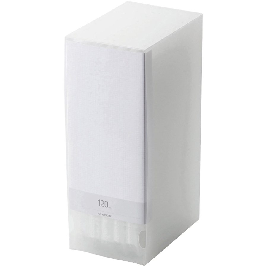 CD/DVD/Blu-ray対応ファイルケース/120枚収納/クリア