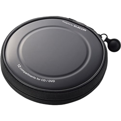 CD/DVDケース/セミハード/ファスナー付/12枚入/ブラック