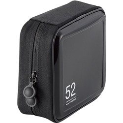 CD/DVDケース/セミハード/ファスナー付/52枚入/ブラック