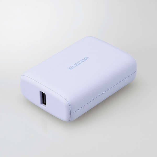 モバイルバッテリー/リチウムイオン電池/USB PD/20W/10000mAh/USB Type-C入出力×1/USB-A出力×1/パープル