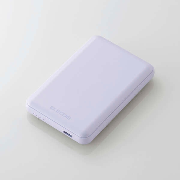 モバイルバッテリー/リチウムイオン電池/15W/5000mAh/USB Type-C入出力×1/パープル