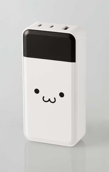 モバイルバッテリー/リチウムイオン電池/残量表示/USB PD/30W/10000mAh/USB-C入出力×2/USB-A出力×1/しろちゃん