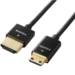 HDMIケーブル/イーサネット対応/スーパースリム/mini/1.0m/ブラック