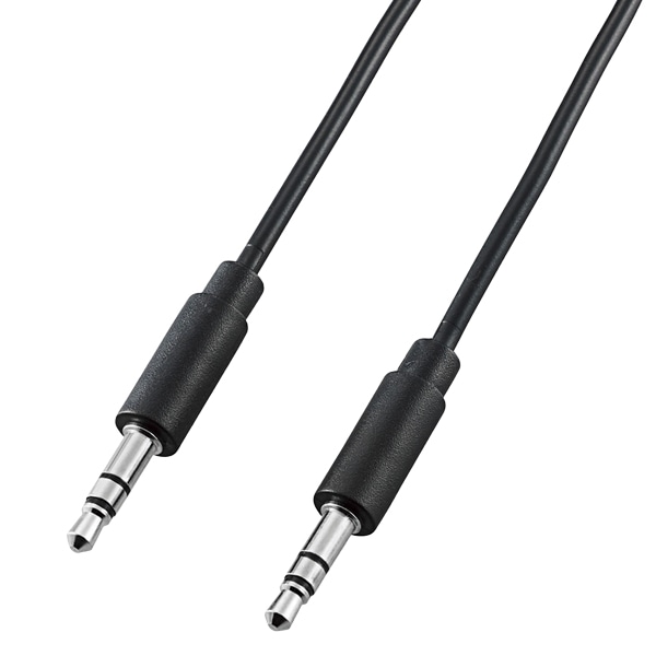 オーディオケーブル/ラジカセ用/3.5φオス-3.5φオス/ブラック/0.5m