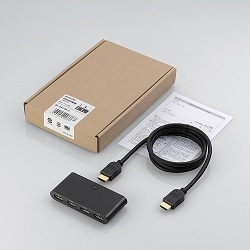 HDMI切替器/3入力1出力/簡易パッケージ/ブラック