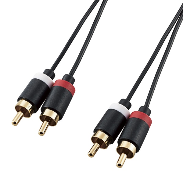 オーディオケーブル/音楽伝送/RCAピンプラグ×2-RCAピンプラグ×2/ブラック/3.0m