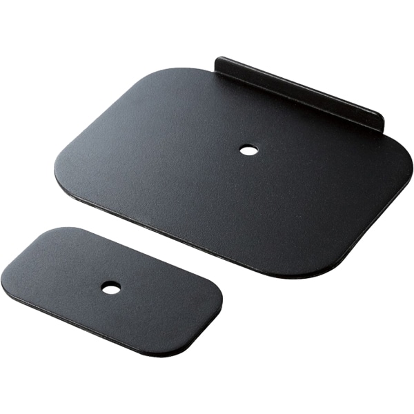 ディスプレイアーム補強プレート/クランプ式グロメット式対応/保護シート付/ブラック