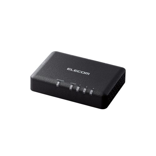 Giga対応スイッチングハブ/3ポート/プラスチック筐体/小型/ブラック