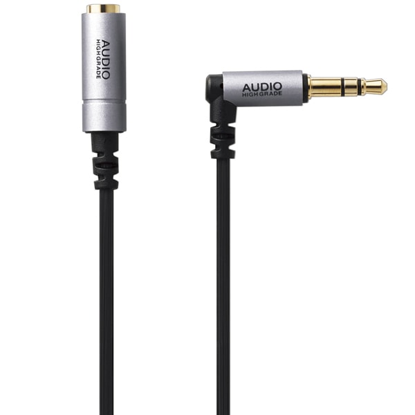 ヘッドホン延長ケーブル/高音質/3m/シルバー