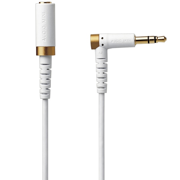 ヘッドホン延長ケーブル/高耐久/1m/ホワイト