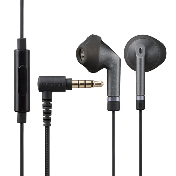 ステレオイヤホン/セミオープン型/φ3.5mm/マイク付/FAST MUSIC/FS10I/13.6mmドライバー/高耐久ケーブル/ブラック