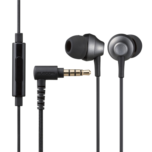 ステレオイヤホン/カナル型/φ3.5mm/マイク付/FAST MUSIC/FS12C/10.0mmドライバー/高耐久ケーブル/ブラック