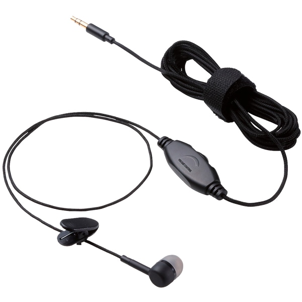 テレビ用モノラルヘッドホン/耳栓タイプ/φ10mmドライバー/AFFINITY SOUND/高耐久ケーブル/3.0m/ブラック