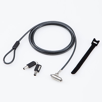 セキュリティワイヤー/シリンダー錠/スロットサイズ(2.5×6mm)/通常キー