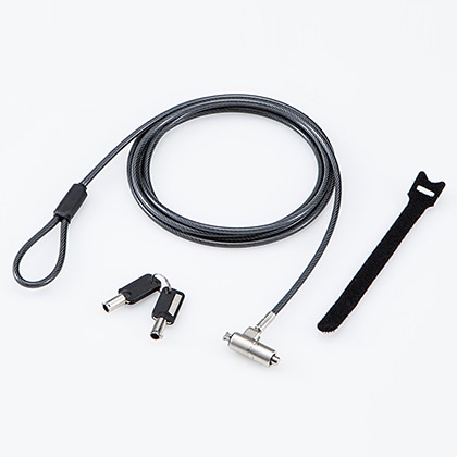 セキュリティワイヤー/シリンダー錠/スロットサイズ(2.5×6mm)/統一キー仕様