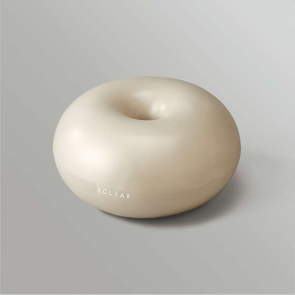 バランスボール/エクリアスポーツ/ドーナツ型/Lサイズ/直径50cm/アイボリー