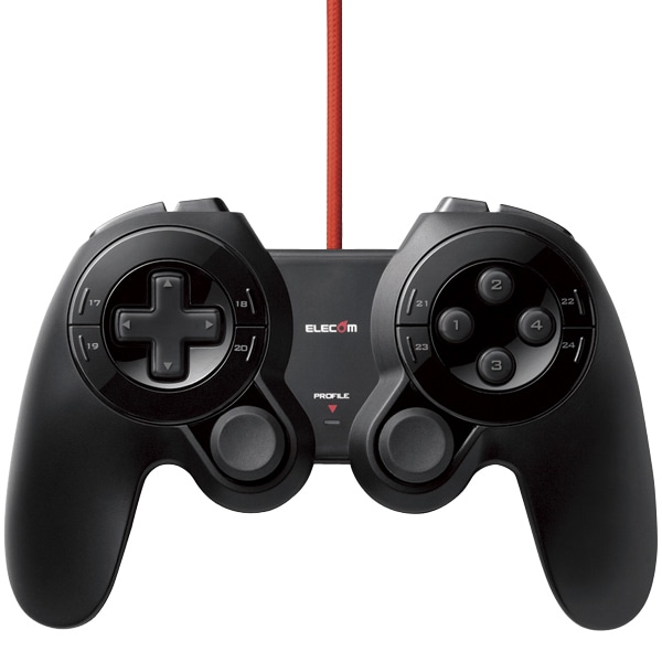 USBゲームパッド/24ボタン/MMOゲーミング/DUXシリーズ/ブラック