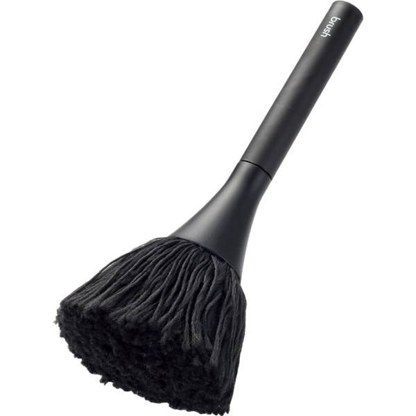 クリーニングブラシ/回転タイプ/2種類の毛/除電/ブラック