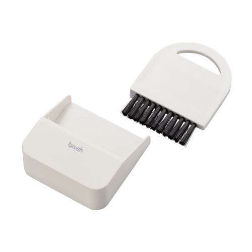 クリーニングブラシ/ピタット収納/ちりとり付/マグネット付/クールホワイト
