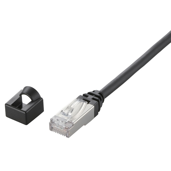 産業用LANケーブル/微可動用/耐油/編組シールド/AWG28×4P/黒/2.0m