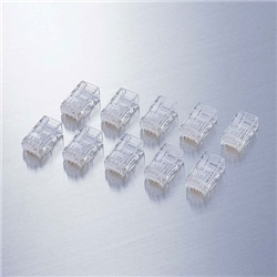 RJ45コネクタ/CAT6・CAT6A対応/単線・ヨリ線対応/10個入り