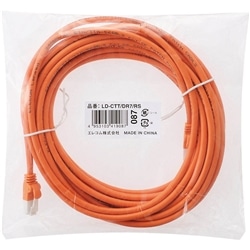 EU RoHS指令準拠 ツメ折れ防止LANケーブル(Cat5E)/7.0m/簡易パッケージ仕様/オレンジ