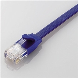 CAT6A準拠 GigabitフラットLANケーブル 15m(ブルーメタリック)