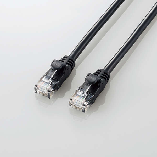 やわらかLANケーブル/CAT6A/7.0m/ブラック