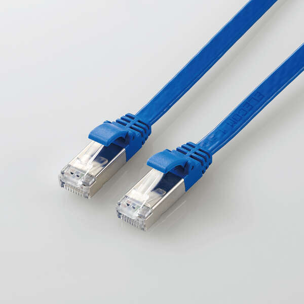 LANケーブル/CAT7準拠/フラット/5.0m/ブルー
